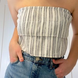 Striped Tube Crop Top